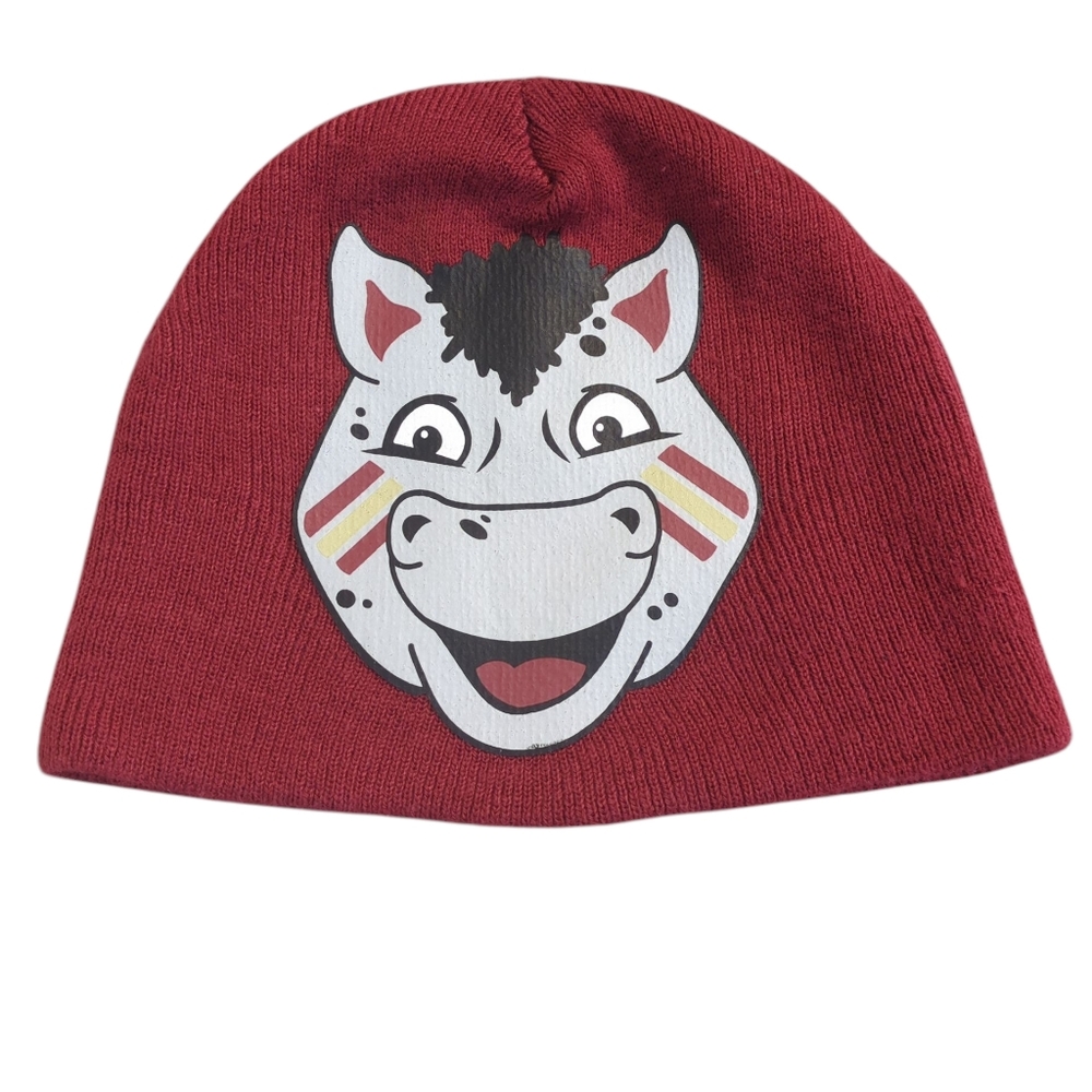 Red Beanie with Horse Graphic